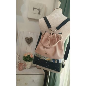 Bucket bag fekete-rózsaszín