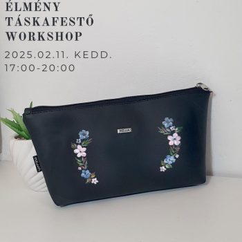  ÉLMÉNY TÁSKAFESTŐ WORKSHOP 2025.02.11. 17-20h * Fekete textilbőr nesszeszer